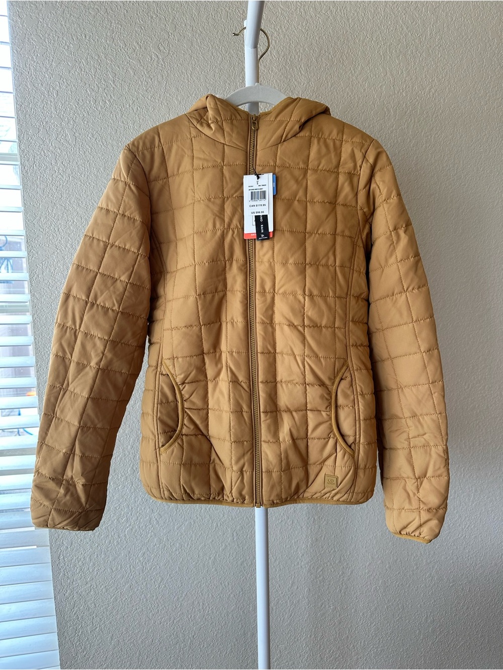 Rip Curl anti-series Anoeta II jacket in clay size small NWT boxed quilting